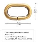 Dring Ovel Brass/20mm