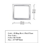 D Ring Rect. Flat/37mm