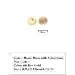 Dome Brass with Screw/8mm